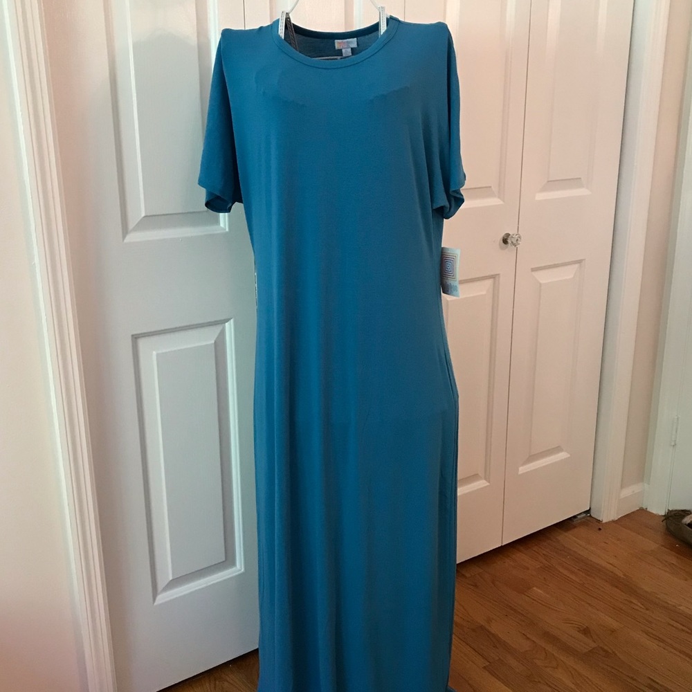 Lularoe Maria Dress in Turquoise